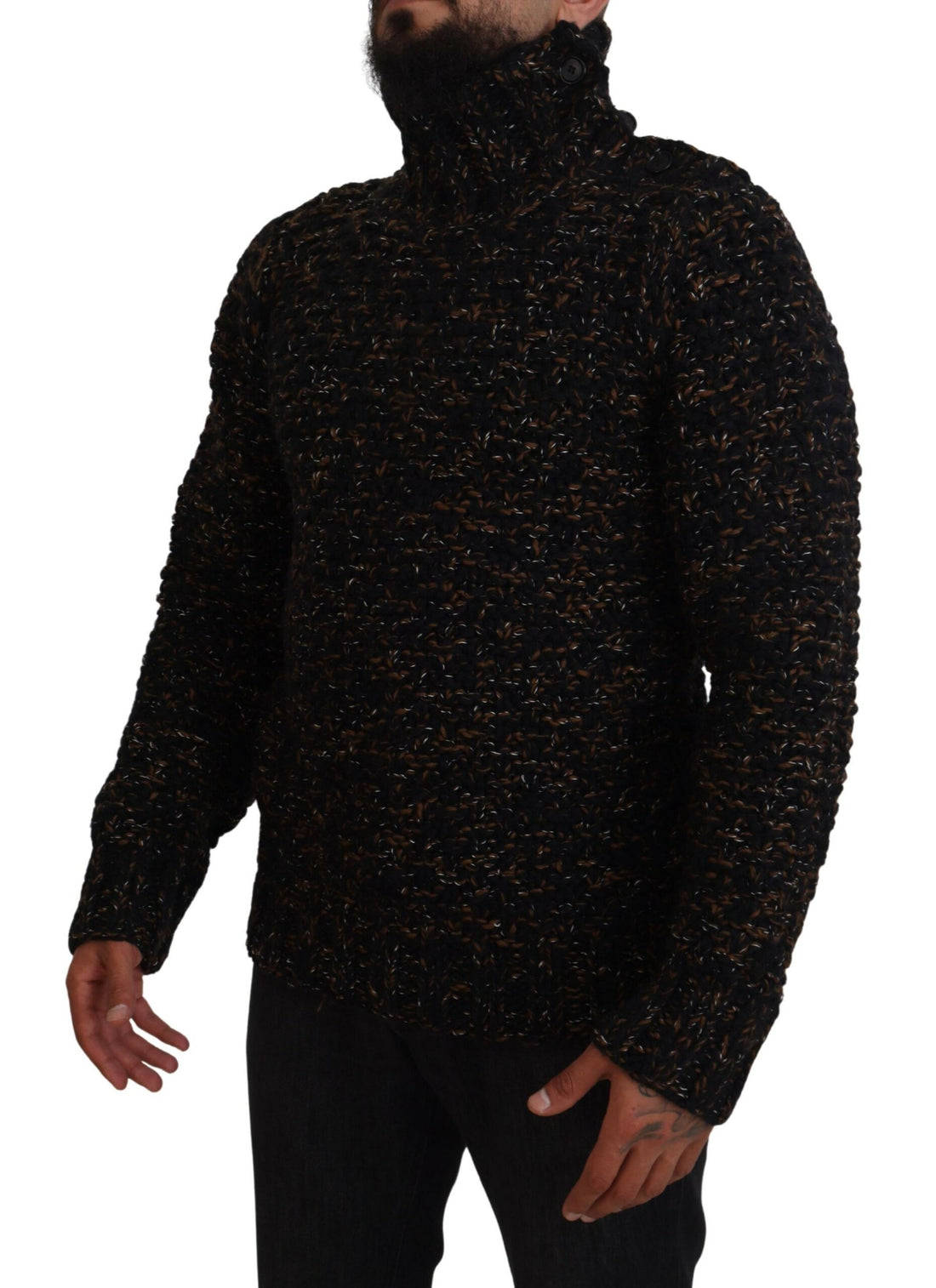 Dolce &amp; Gabbana Brown Fatto A Mano Turtleneck Pullover Sweater