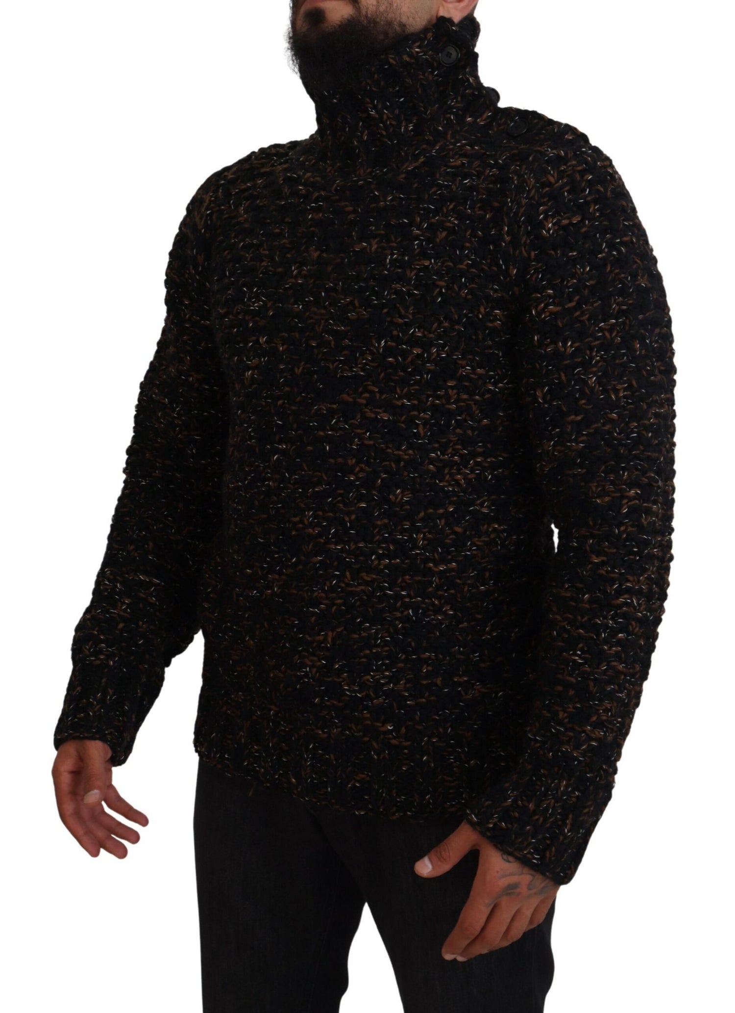 Dolce &amp; Gabbana Brown Fatto A Mano Turtleneck Pullover Sweater