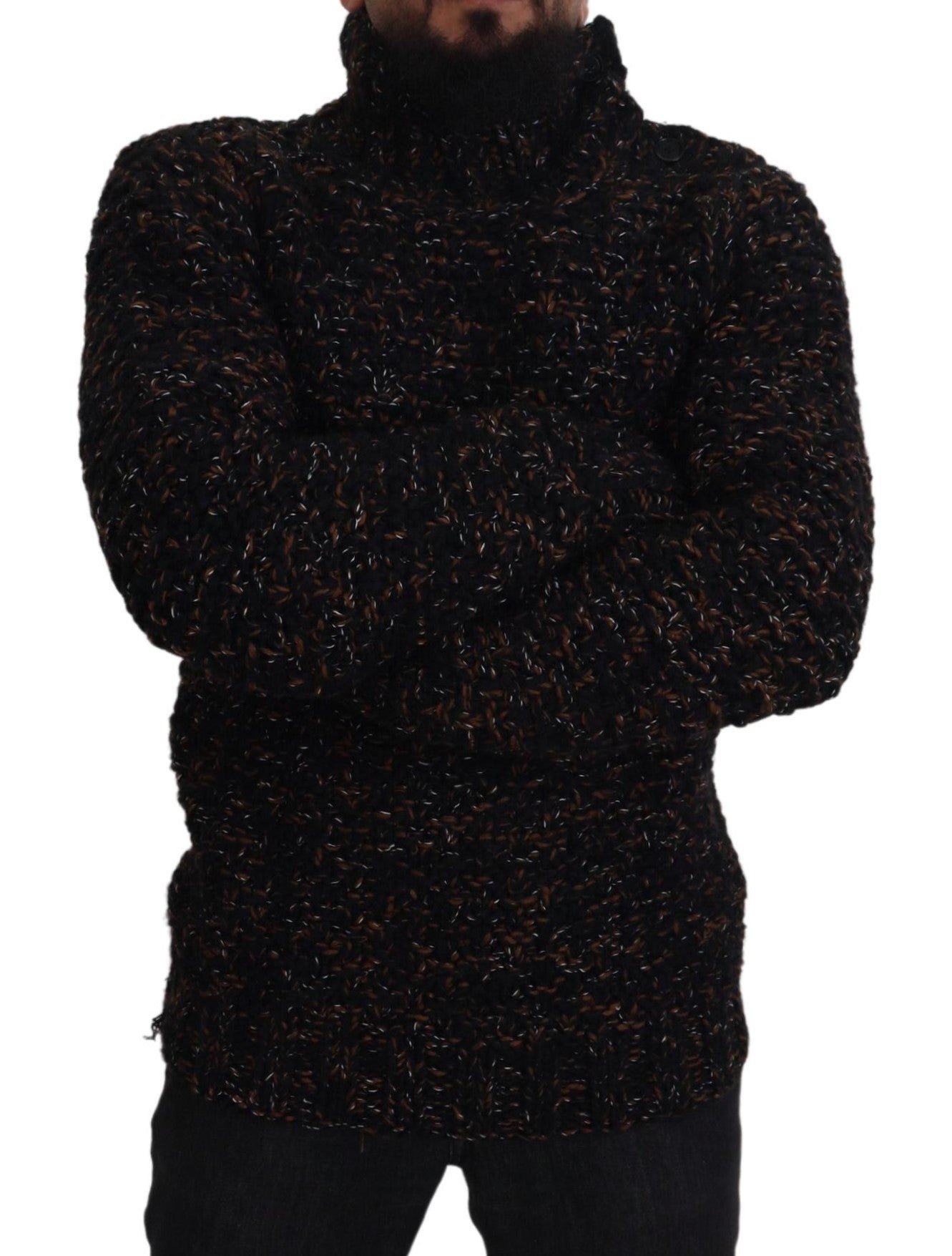 Dolce &amp; Gabbana Brown Fatto A Mano Turtleneck Pullover Sweater