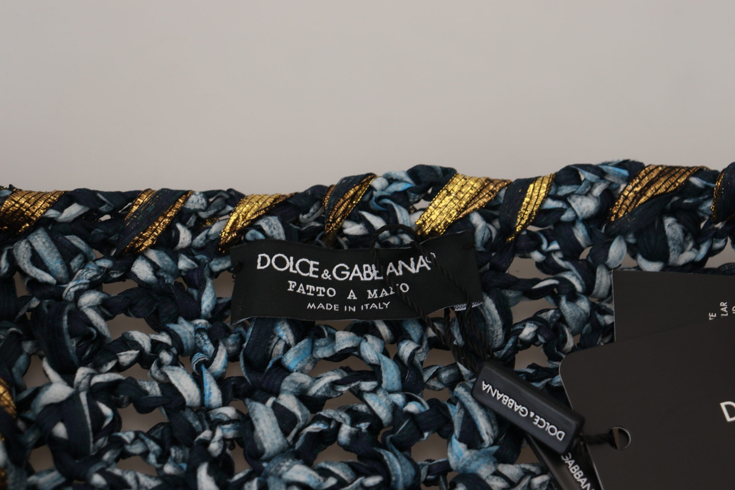 Dolce &amp; Gabbana Blue Button Cardigan Fatto A Mano Sweater