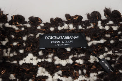 Dolce &amp; Gabbana Brown Knitted Wool Fatto A Mano Sweater