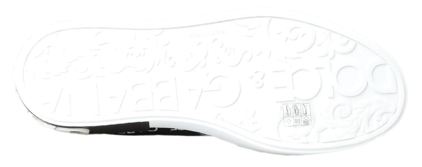 Dolce &amp; Gabbana Red White Flat Sneakers Loafers Shoes