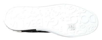 Dolce &amp; Gabbana Red White Flat Sneakers Loafers Shoes