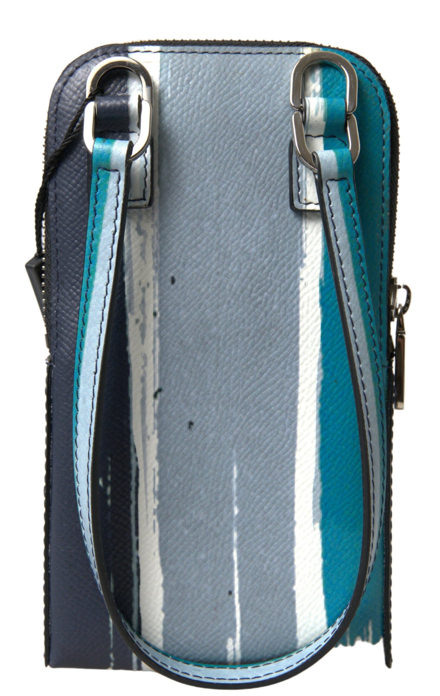 Dolce &amp; Gabbana Blue Leather Purse Crossbody Sling Phone Bag Unisex