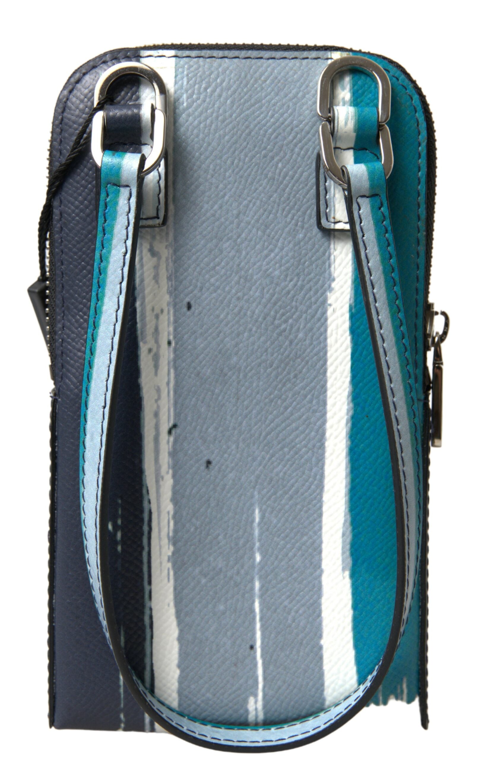 Dolce &amp; Gabbana Blue Leather Purse Crossbody Sling Phone Bag Unisex