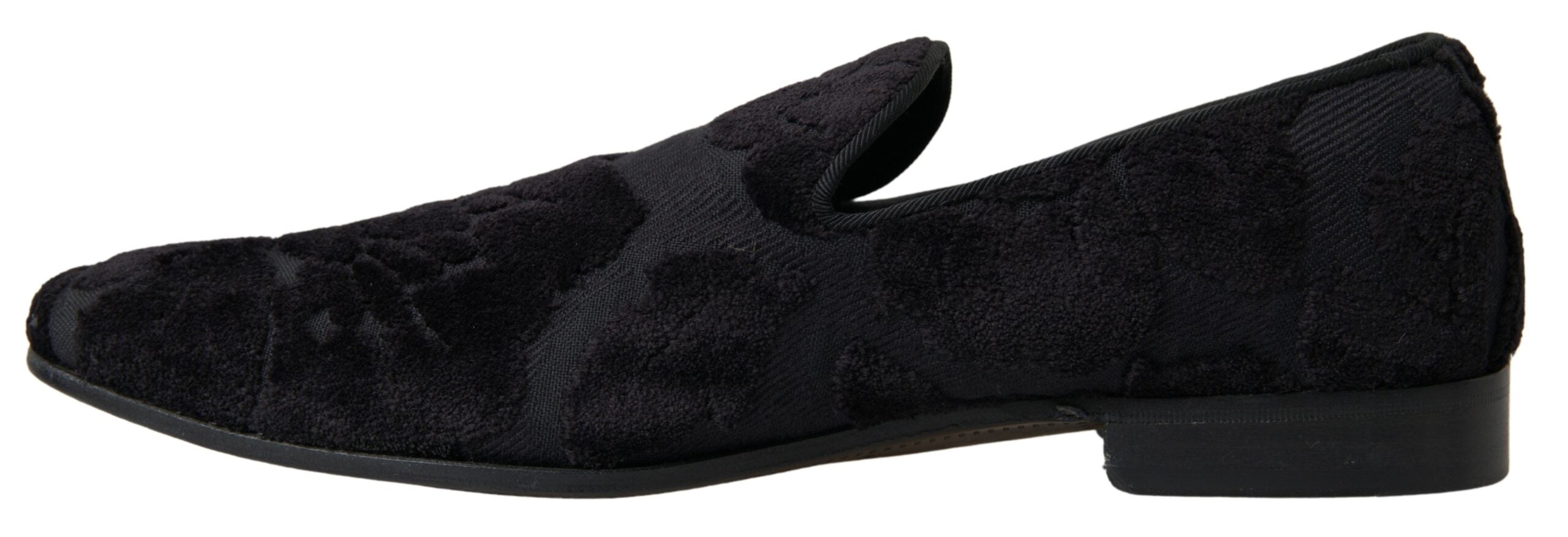 Dolce &amp;amp; Gabbana svarta brokadloafers formella skor
