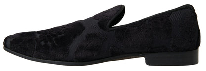 Dolce &amp;amp; Gabbana svarta brokadloafers formella skor