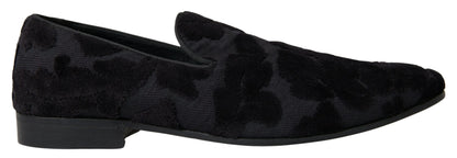 Dolce &amp;amp; Gabbana svarta brokadloafers formella skor