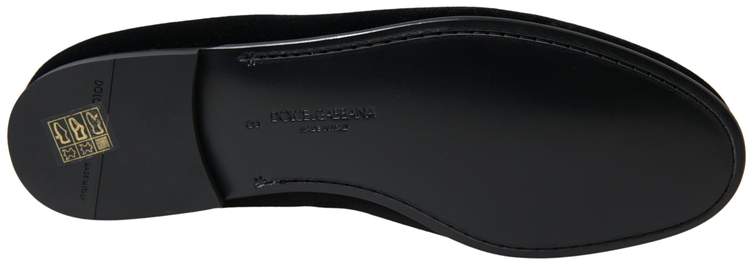 Dolce &amp; Gabbana Black Velvet Loafers Formal Shoes