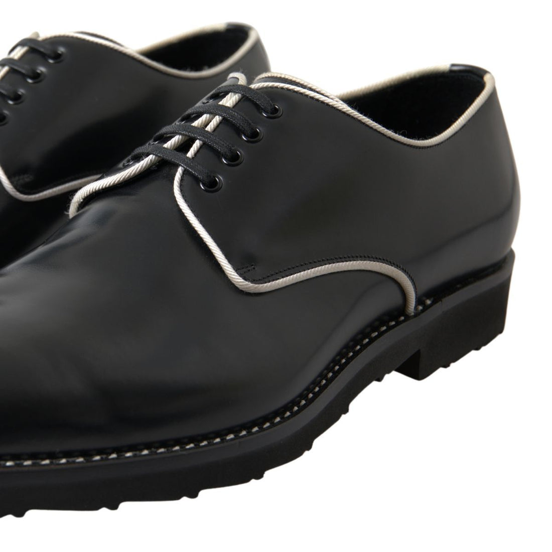 Dolce &amp;amp; Gabbana Svarta Vita Läderskor