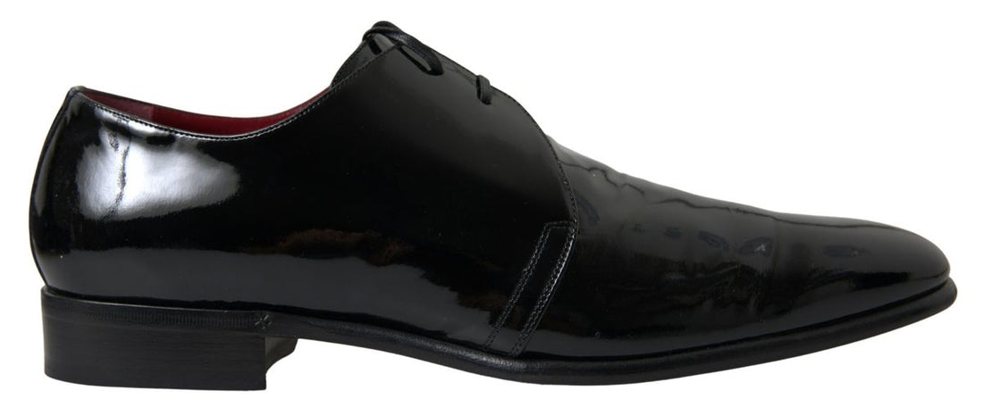 Dolce &amp;amp; Gabbana svarta formella skor i lackskinn