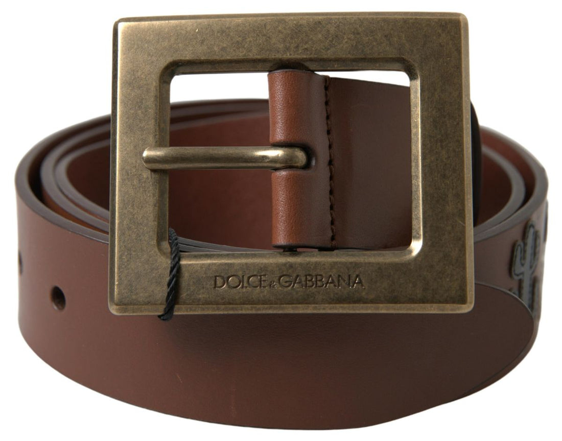 Dolce &amp;amp; Gabbana Brunt Läder 
