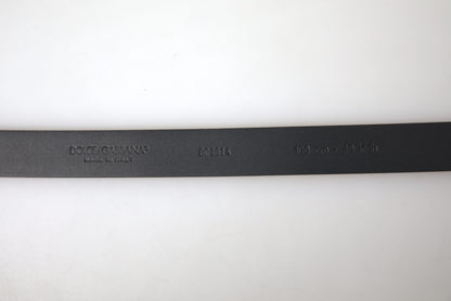 Dolce &amp;amp; Gabbana Bordeaux läderbälte med silverfärgat metallspänne