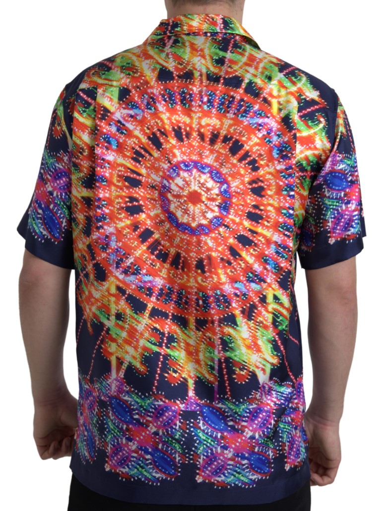 Dolce &amp;amp; Gabbana multicolor armaturtryck herrskjorta siden