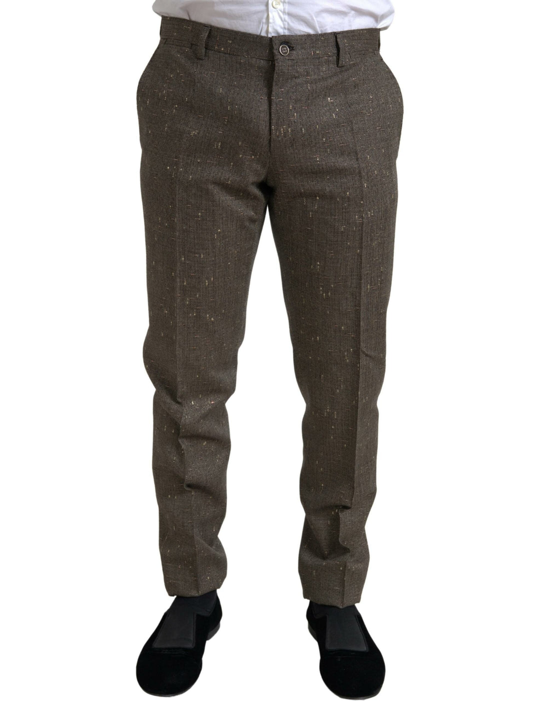 Dolce &amp;amp; Gabbana Brun Ullklänning Skinny Herrbyxor