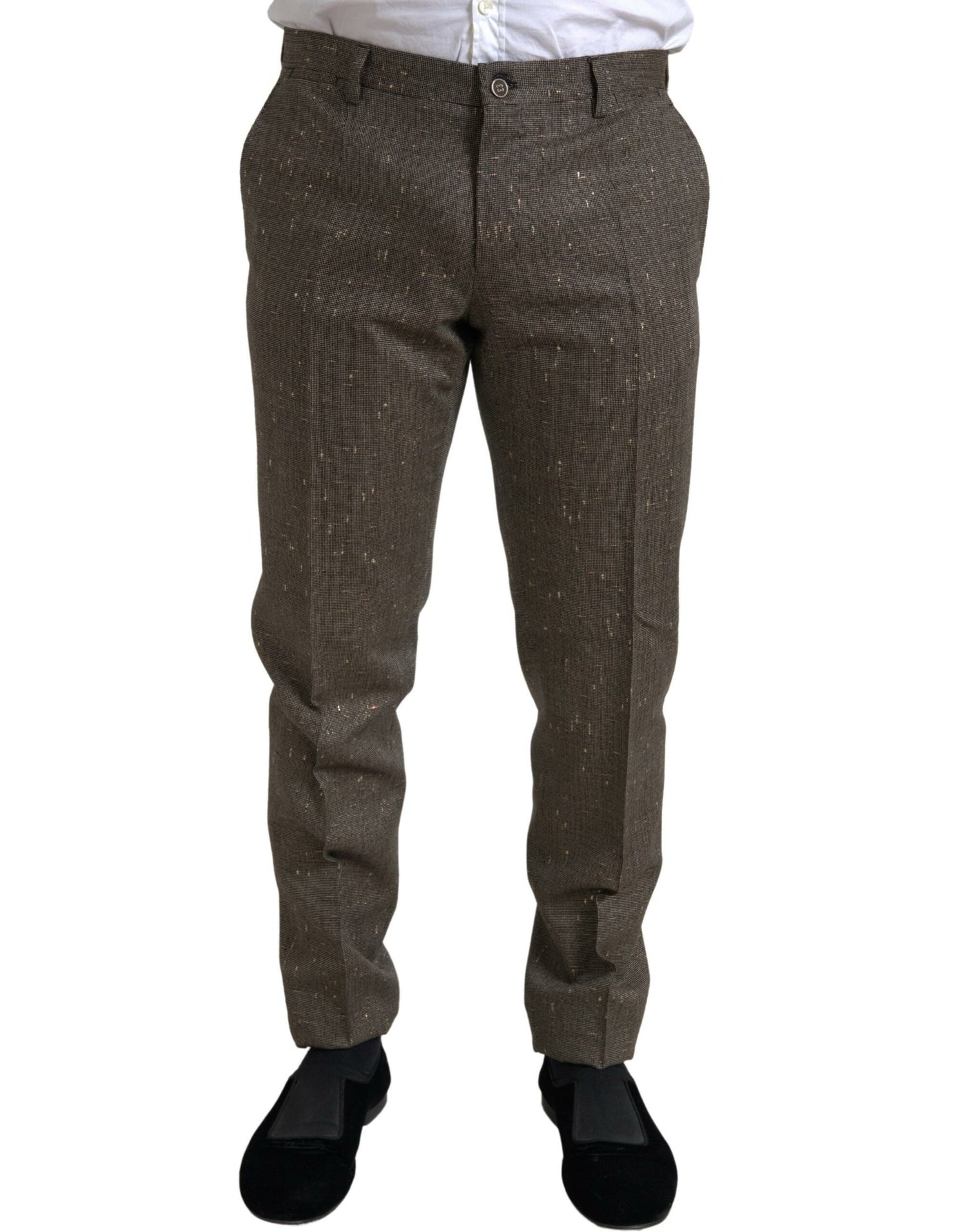 Dolce &amp;amp; Gabbana Brun Ullklänning Skinny Herrbyxor