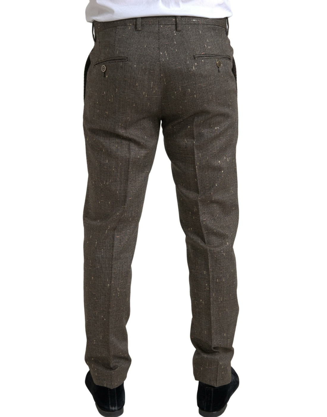 Dolce &amp;amp; Gabbana Brun Ullklänning Skinny Herrbyxor