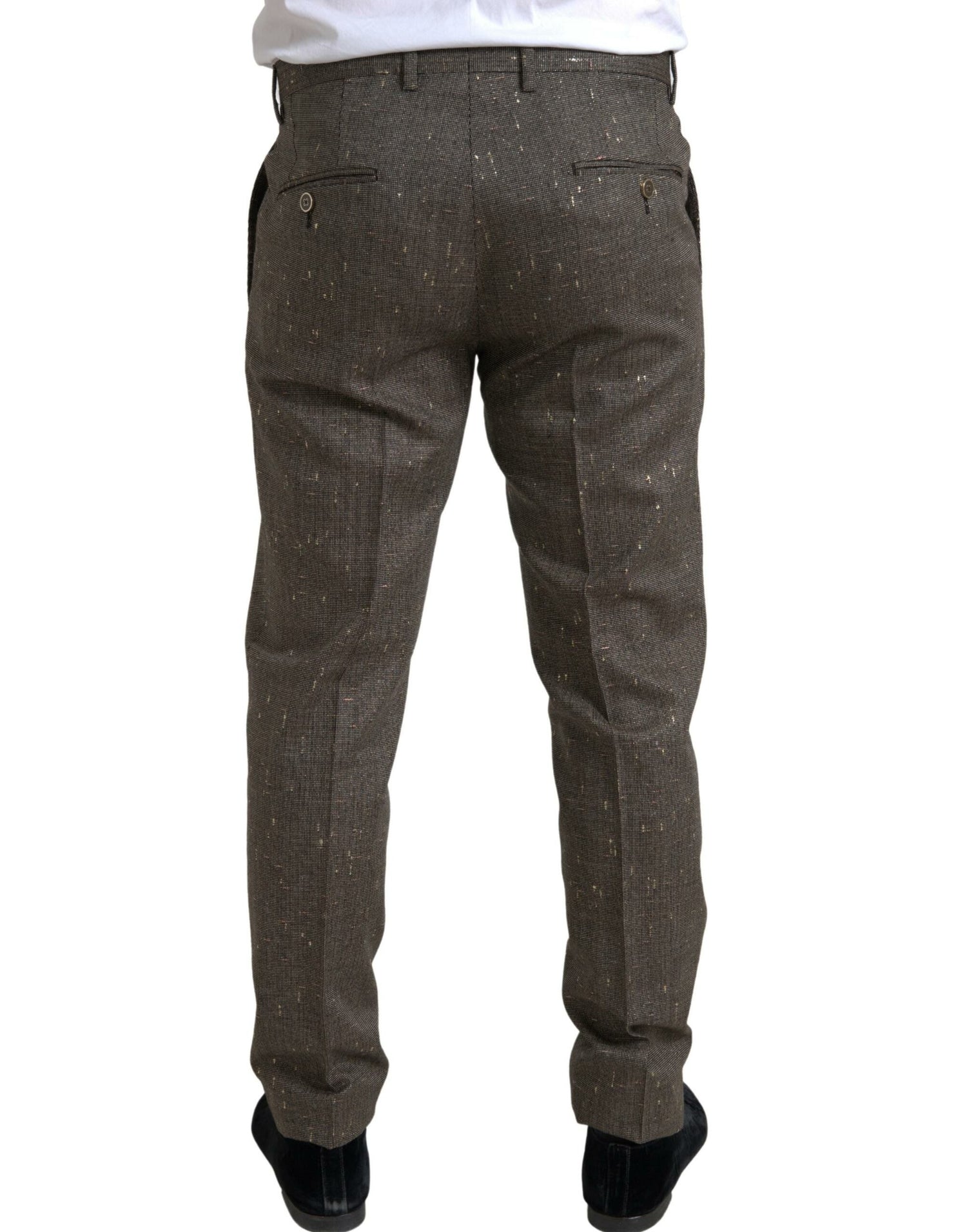 Dolce &amp;amp; Gabbana Brun Ullklänning Skinny Herrbyxor
