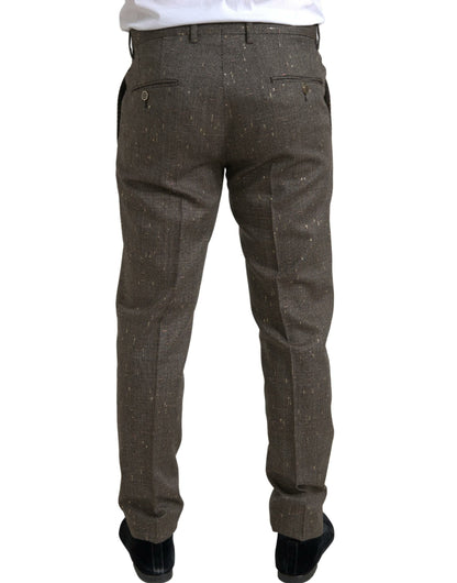Dolce &amp;amp; Gabbana Brun Ullklänning Skinny Herrbyxor