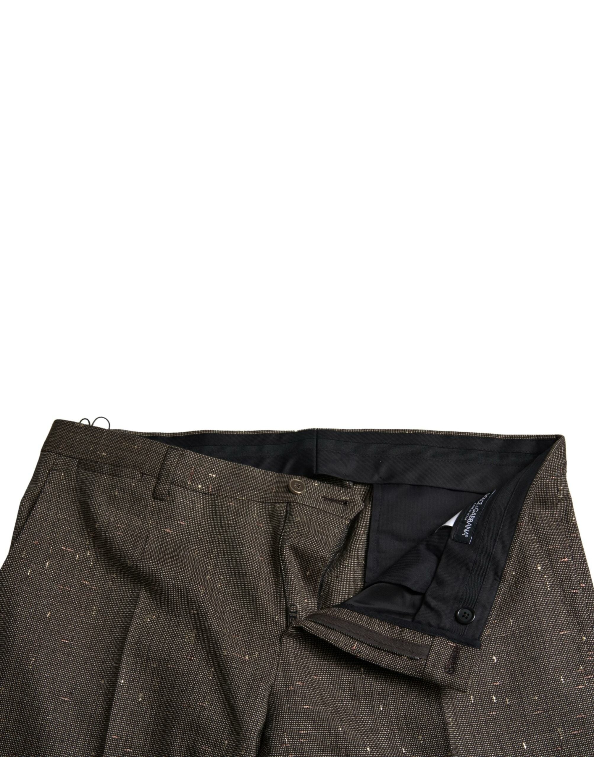Dolce &amp;amp; Gabbana Brun Ullklänning Skinny Herrbyxor