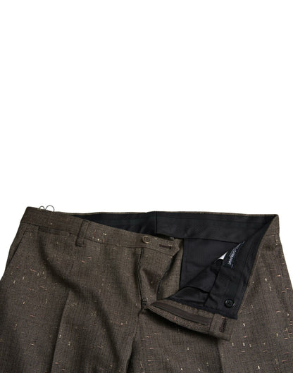 Dolce &amp;amp; Gabbana Brun Ullklänning Skinny Herrbyxor