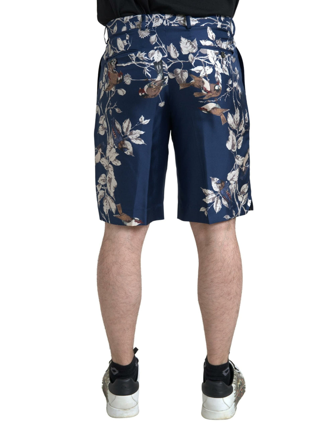 Dolce &amp;amp; Gabbana Blå Blommiga Siden Bermudashorts Herr
