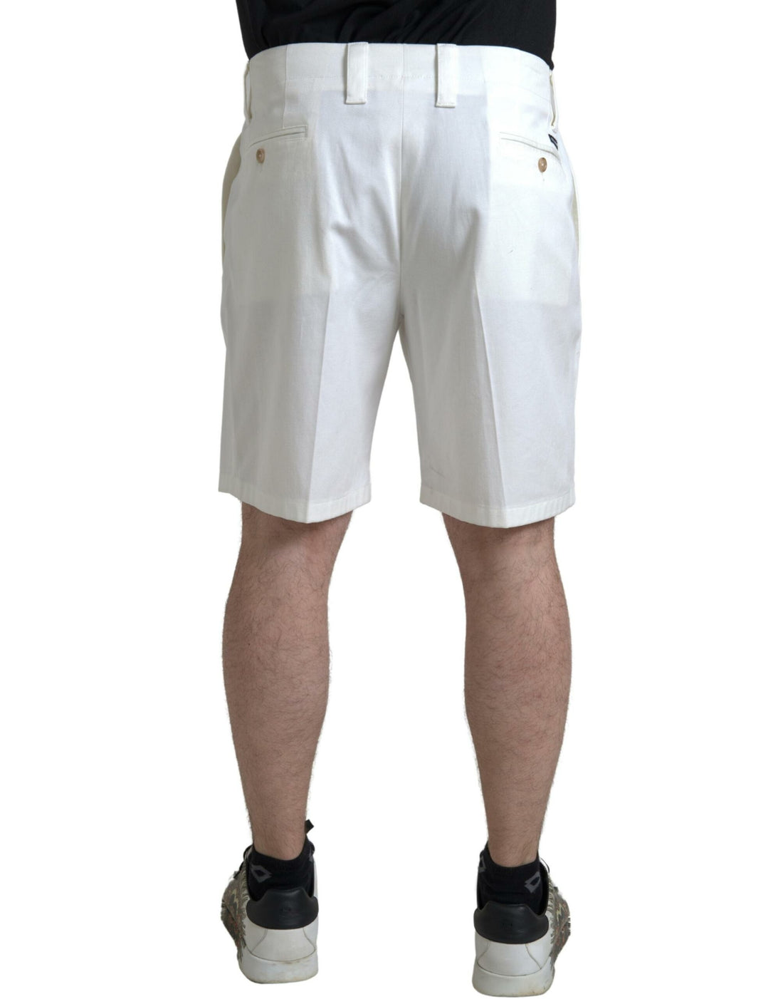 Dolce &amp;amp; Gabbana Vita Bomullsstretch Bermudashorts För Herrar