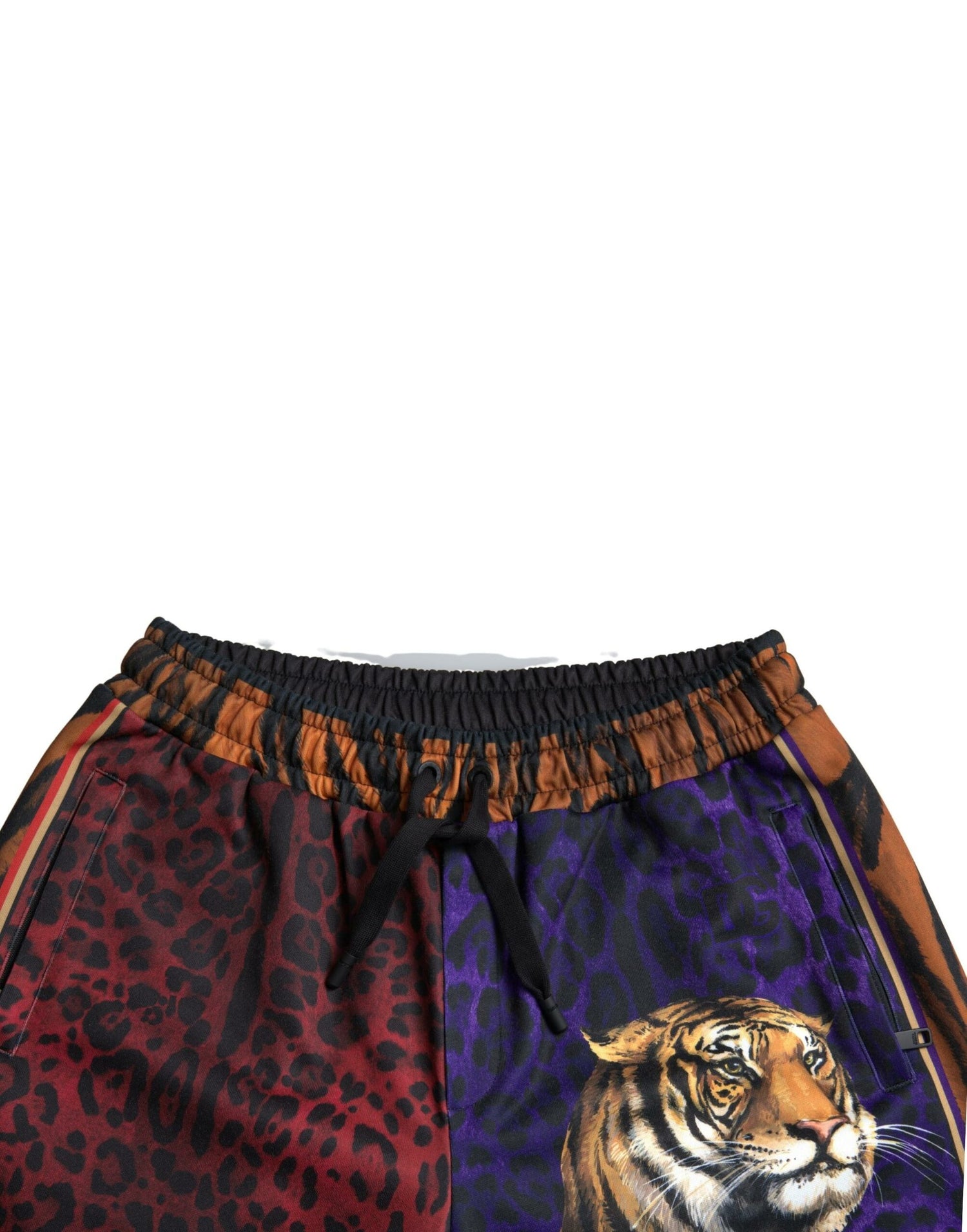 Dolce &amp; Gabbana Multicolor Tiger Print Men Bermuda Shorts