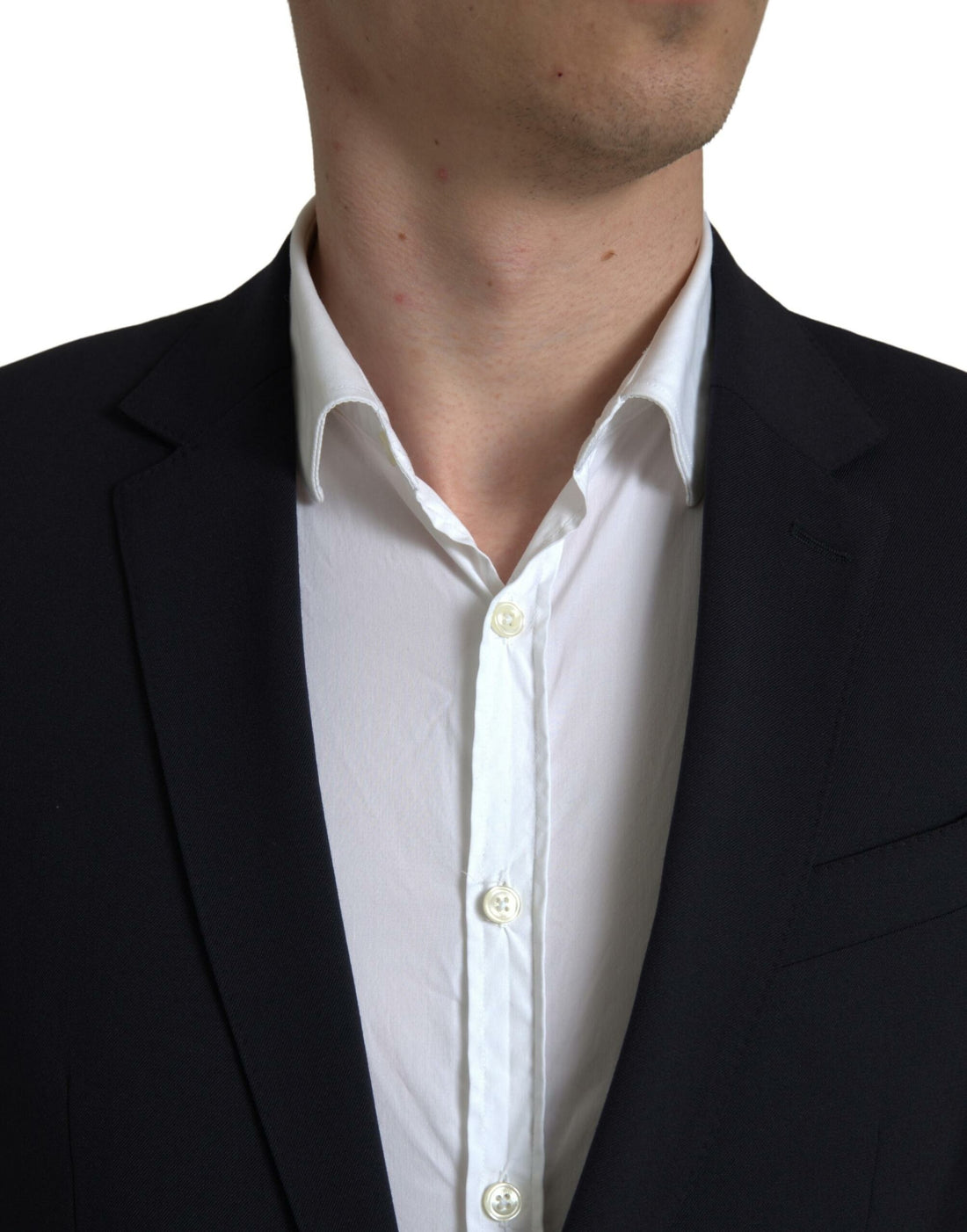 Dolce &amp;amp; Gabbana Blå 2-delad enkelknäppt MARTINI-kostym