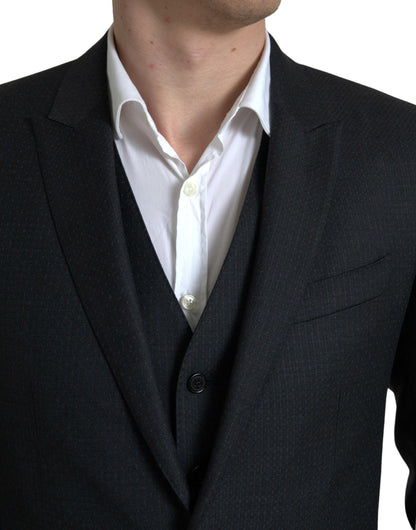 Dolce &amp; Gabbana Black 3 Piece Single Breasted MARTINI Suit