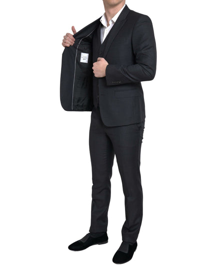 Dolce &amp; Gabbana Black 3 Piece Single Breasted MARTINI Suit