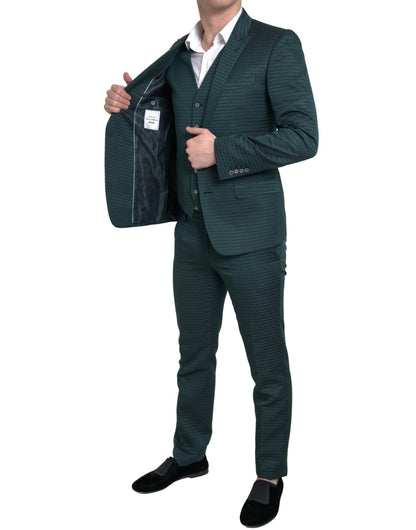 Dolce &amp; Gabbana Green 3 Piece Single Breasted MARTINI Suit