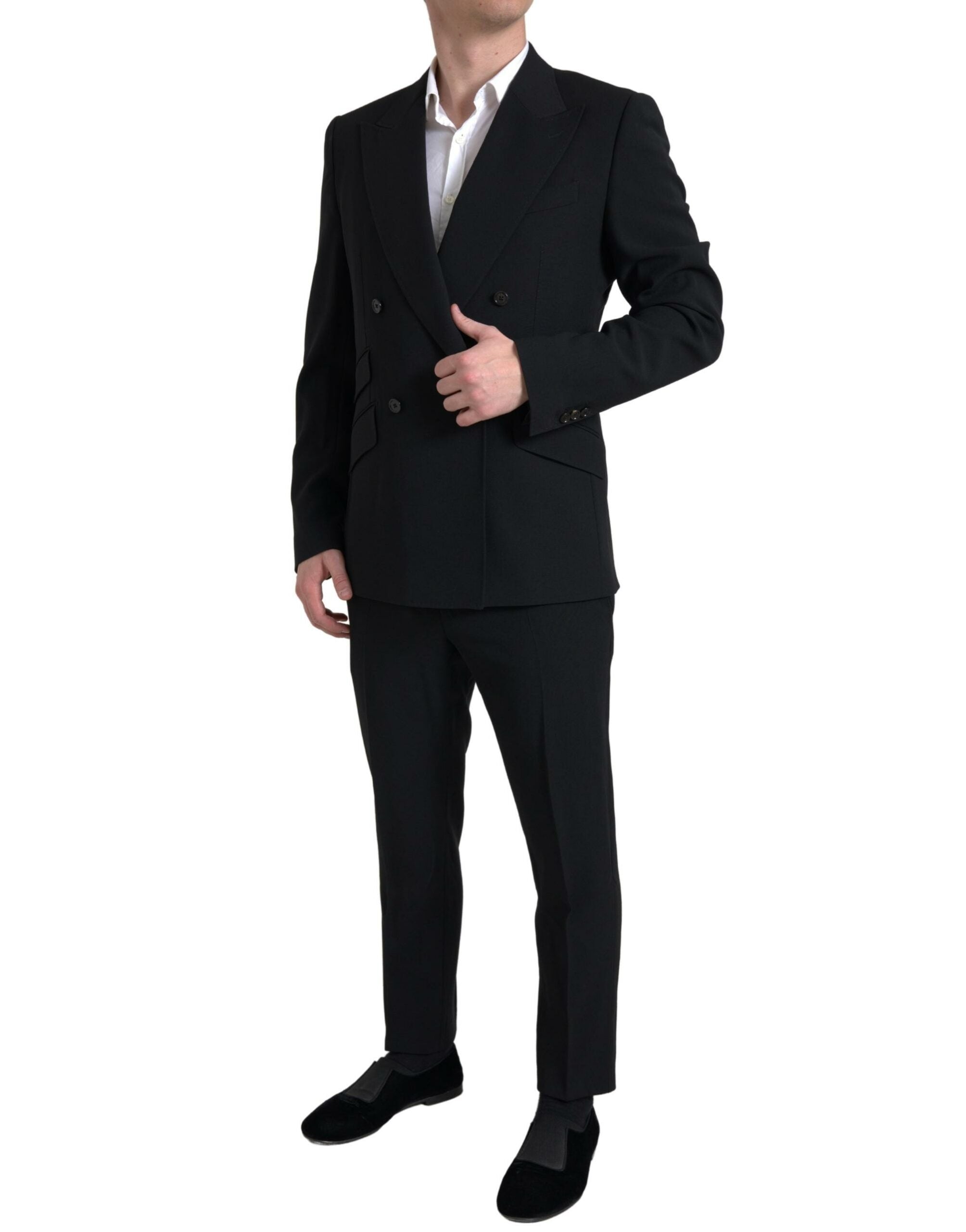 Dolce &amp; Gabbana Black 2 Piece Double Breasted SICILIA Suit