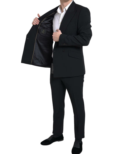 Dolce &amp; Gabbana Black 2 Piece Double Breasted SICILIA Suit