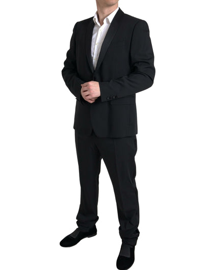 Dolce &amp; Gabbana Black 2 Piece Single Breasted MARTINI Suit