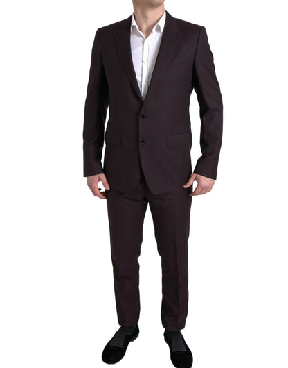 Dolce &amp; Gabbana Maroon 2 Piece Single Breasted MARTINI Suit