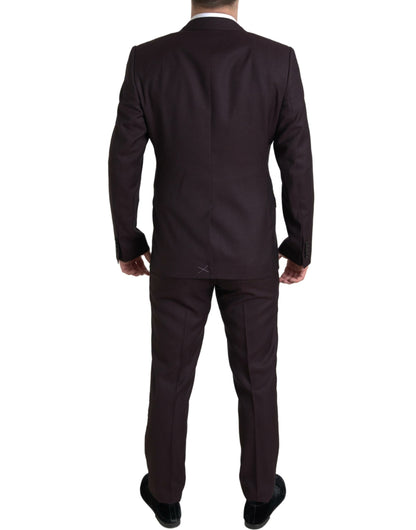 Dolce &amp; Gabbana Maroon 2 Piece Single Breasted MARTINI Suit