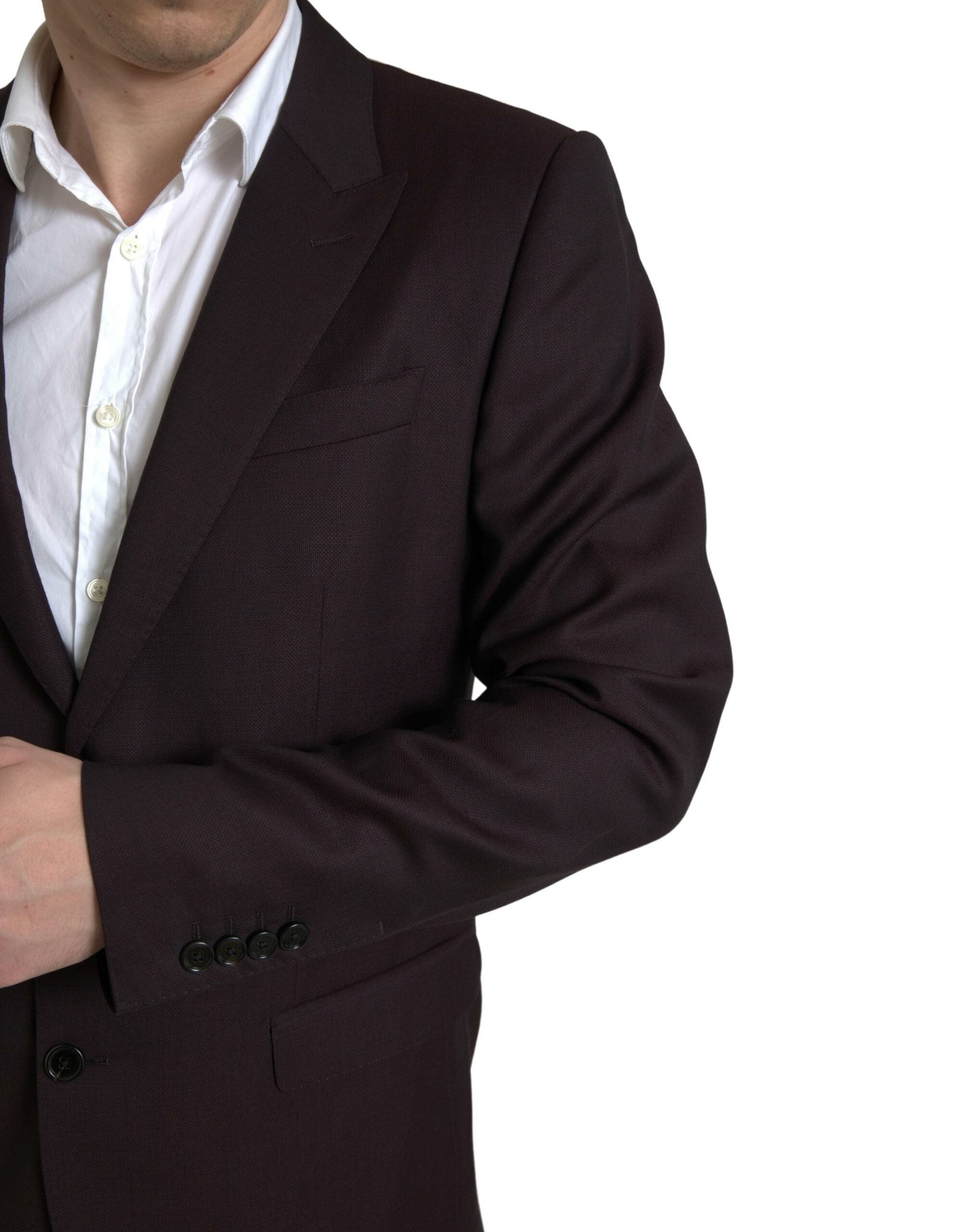 Dolce &amp; Gabbana Maroon 2 Piece Single Breasted MARTINI Suit