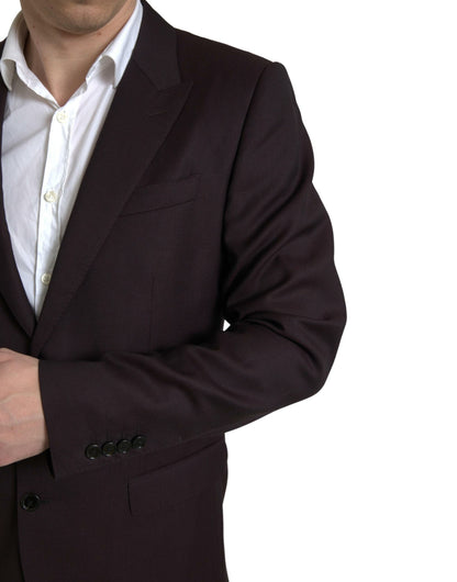 Dolce &amp; Gabbana Maroon 2 Piece Single Breasted MARTINI Suit