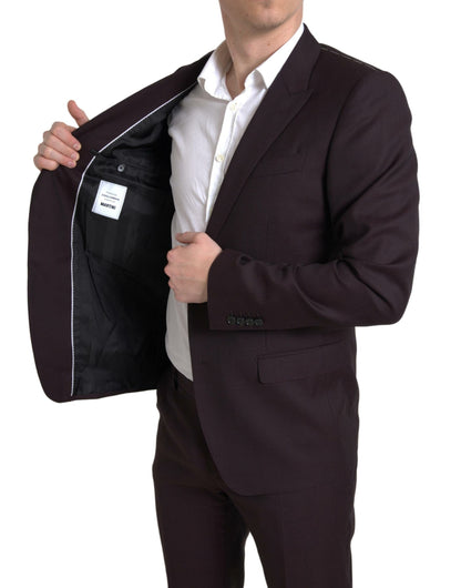 Dolce &amp; Gabbana Maroon 2 Piece Single Breasted MARTINI Suit