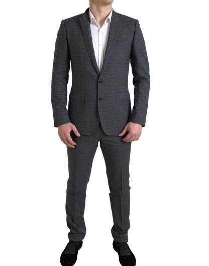 Dolce &amp; Gabbana Gray 2 Piece Single Breasted MARTINI Suit