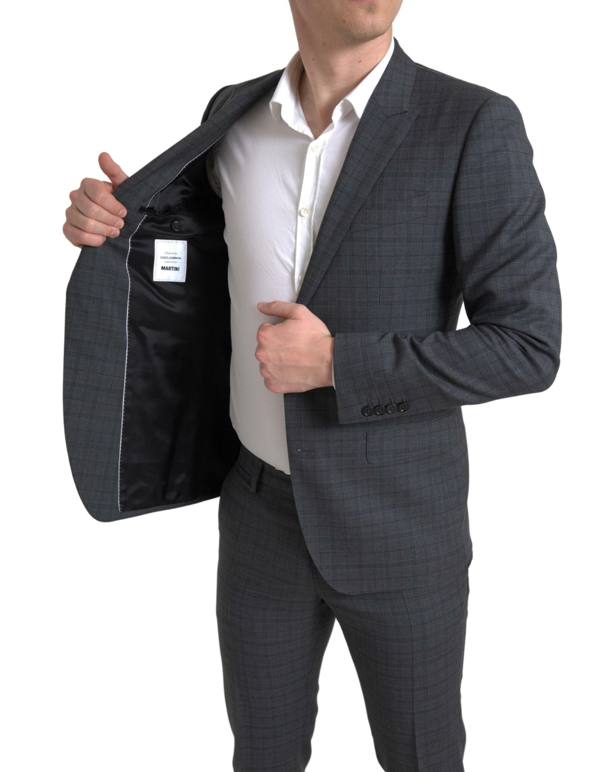 Dolce &amp; Gabbana Gray 2 Piece Single Breasted MARTINI Suit