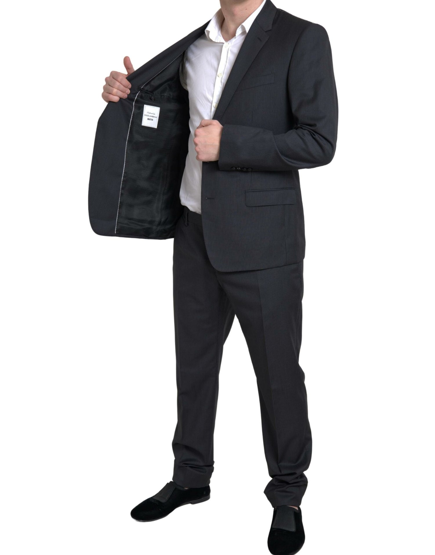 Dolce &amp; Gabbana Black 2 Piece Single Breasted MARTINI Suit