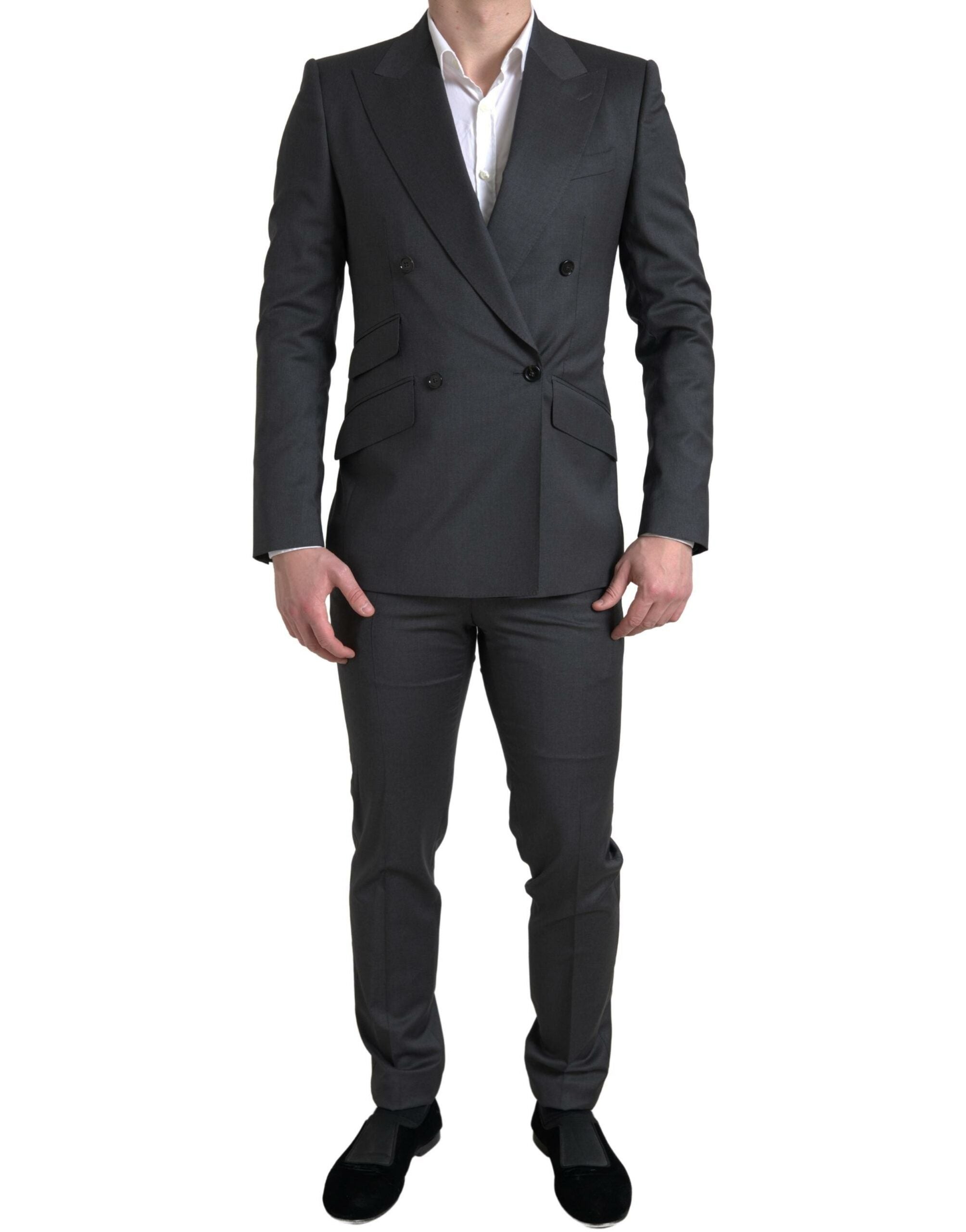 Dolce &amp; Gabbana Gray 2 Piece Double Breasted SICILIA Suit