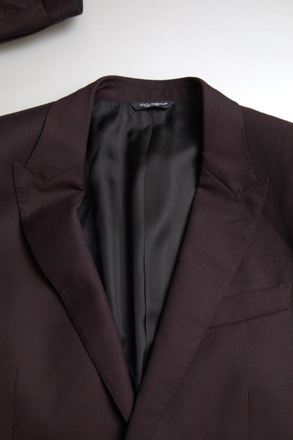 Dolce &amp; Gabbana Maroon 2 Piece Single Breasted MARTINI Suit
