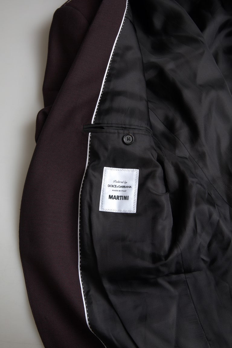 Dolce &amp; Gabbana Maroon 2 Piece Single Breasted MARTINI Suit