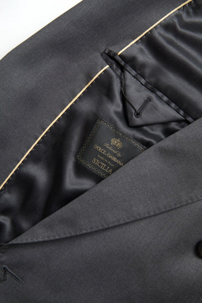 Dolce &amp; Gabbana Gray 2 Piece Double Breasted SICILIA Suit
