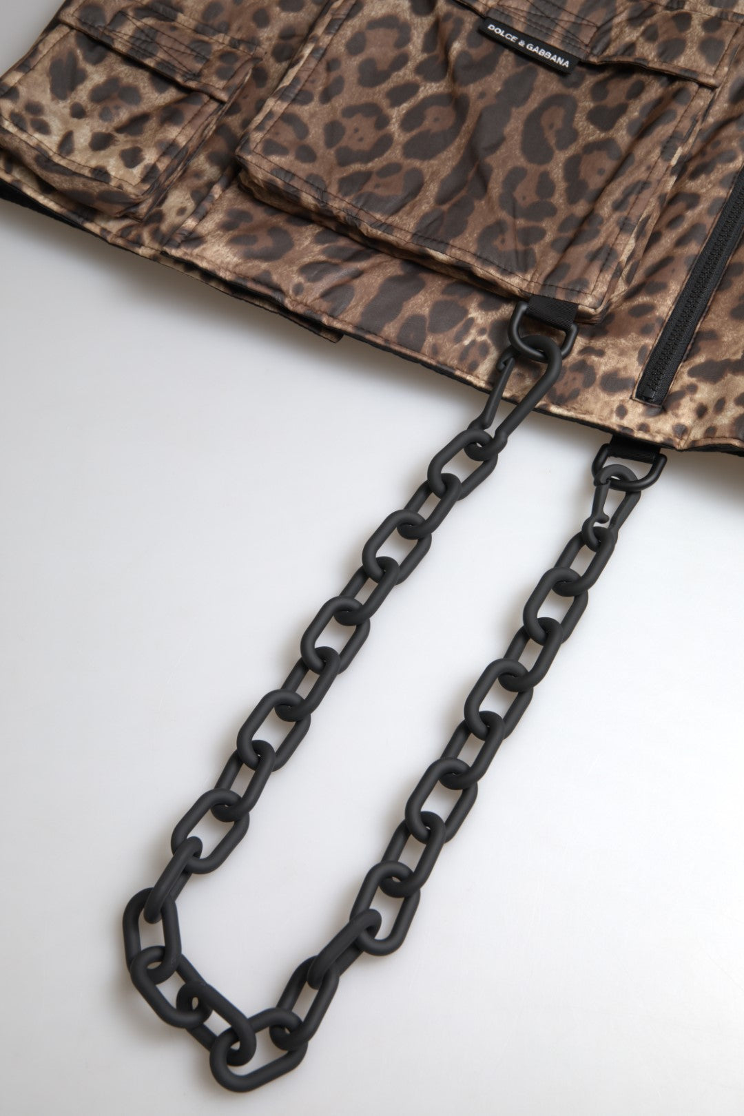 Dolce &amp; Gabbana Brown Leopard Silk Sleeveless Sportswear
