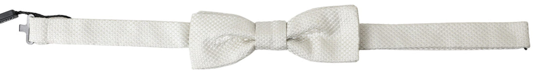 Dolce &amp;amp; Gabbana Elfenbensvit Siden Justerbar Halsringning Papillon Herrfluga