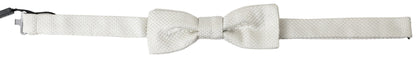 Dolce &amp;amp; Gabbana Elfenbensvit Siden Justerbar Halsringning Papillon Herrfluga